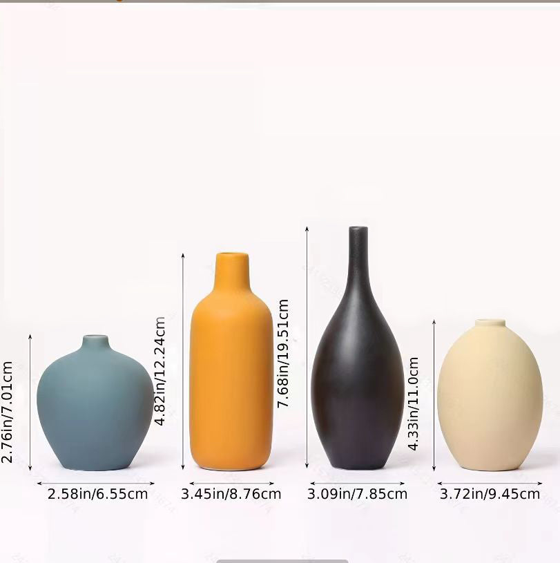Ceramic vase three piece set