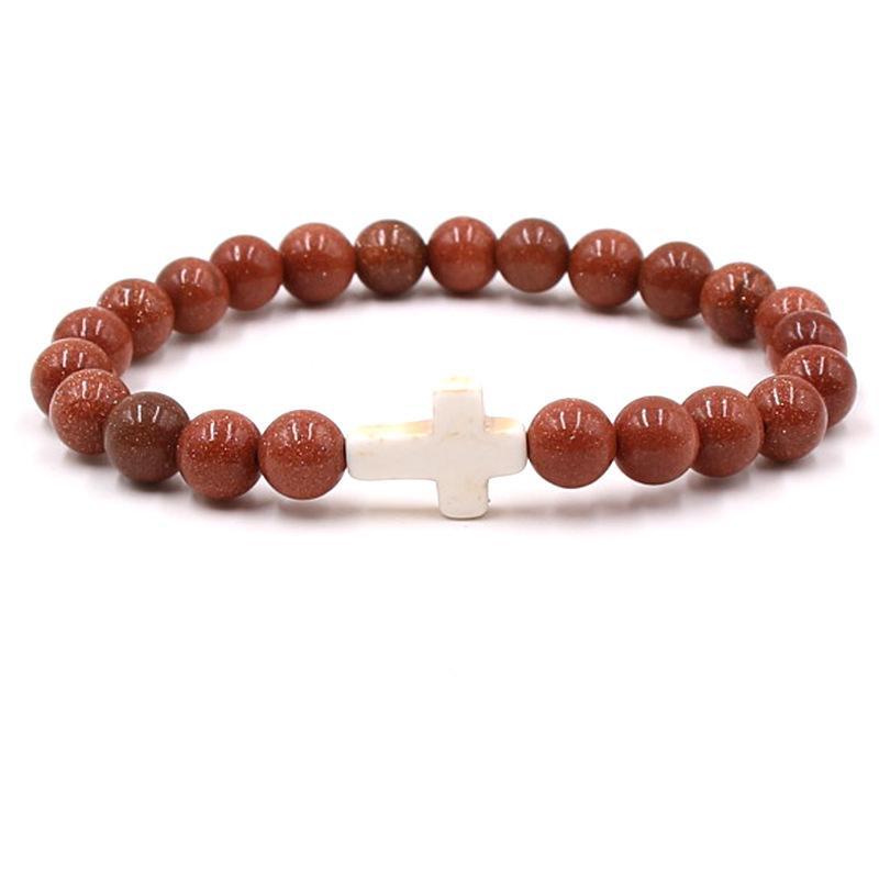 Bead jewelry cross bracelet