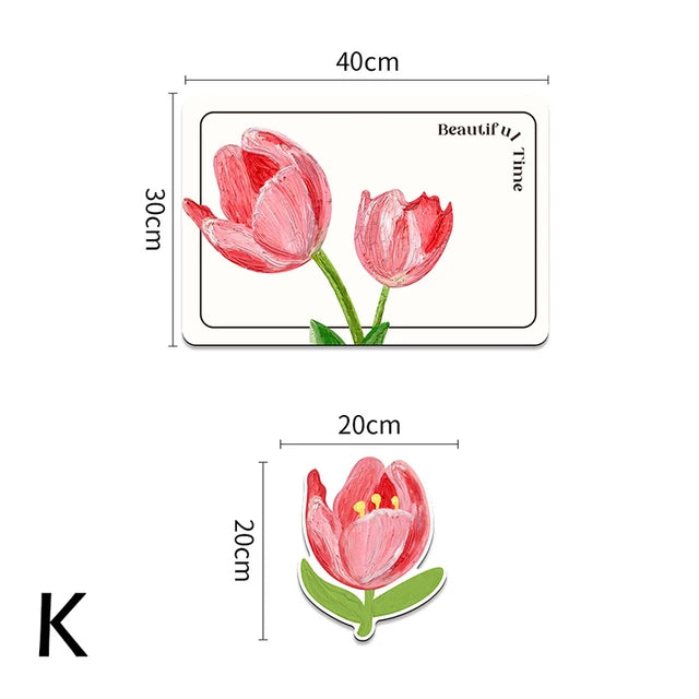 2pcs/set Nappa Leather Waterproof Oil-proof Table Mat