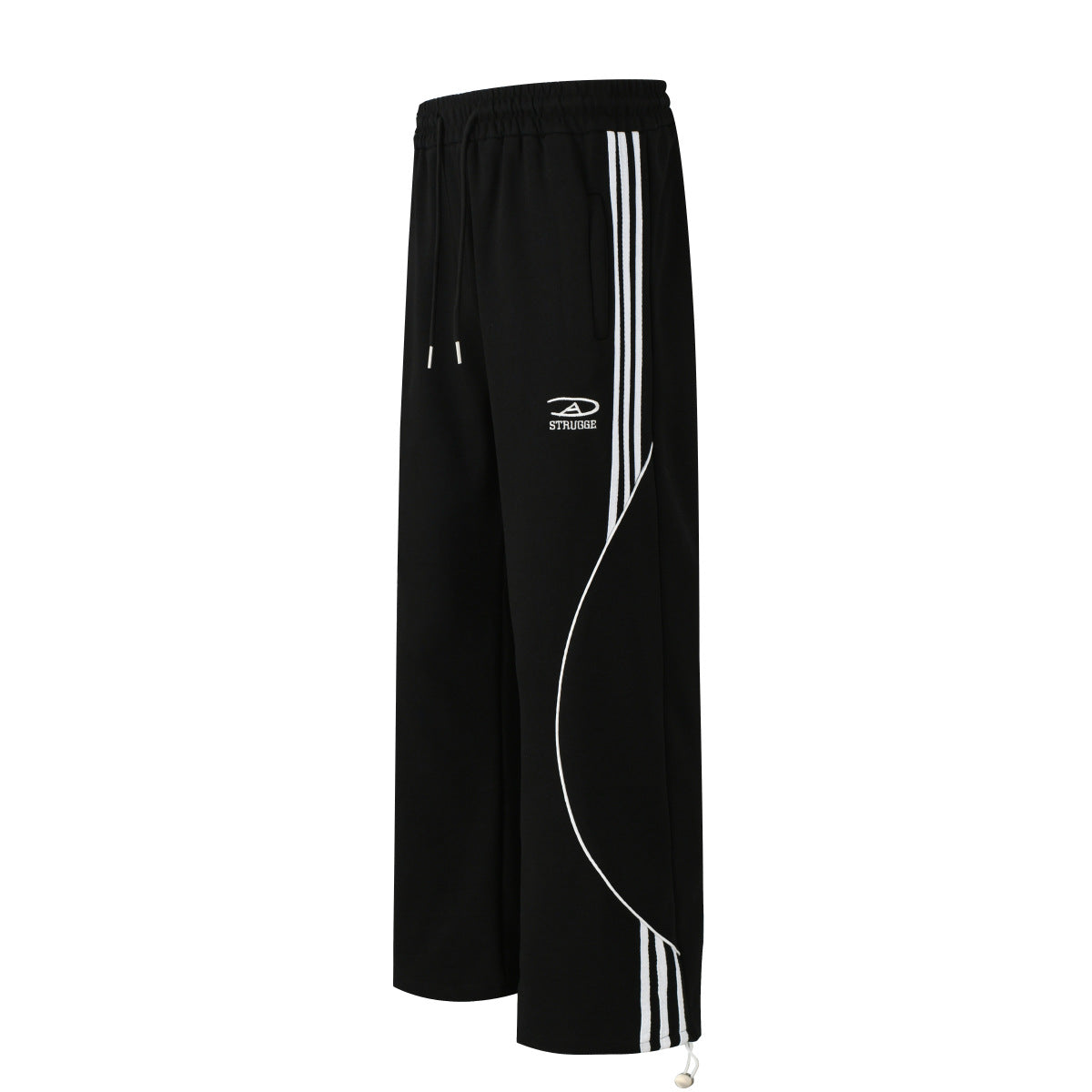 Retro sport loose drape wide leg pants