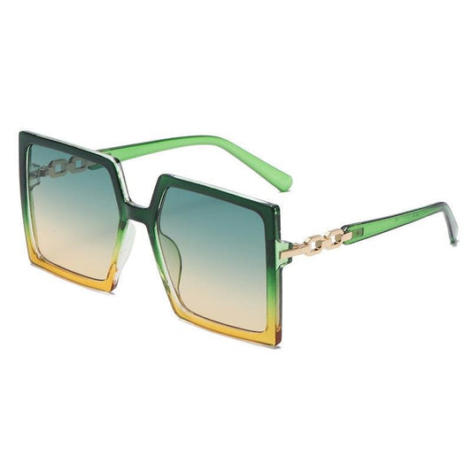 Green gradient square sunglasses