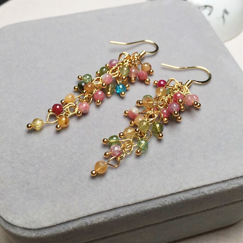Tourmaline crystal earrings