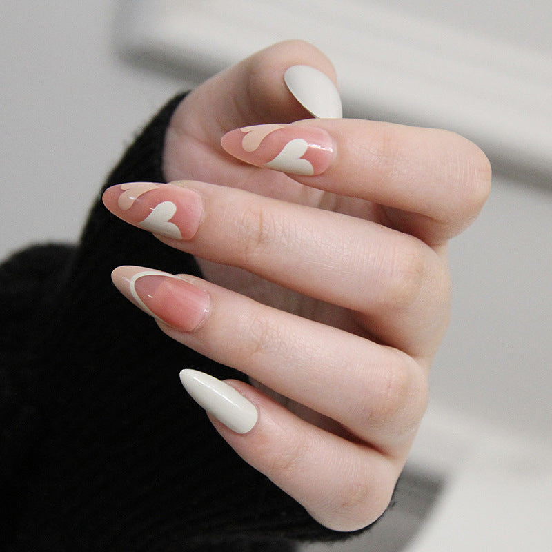 French simple glitter manicure nails