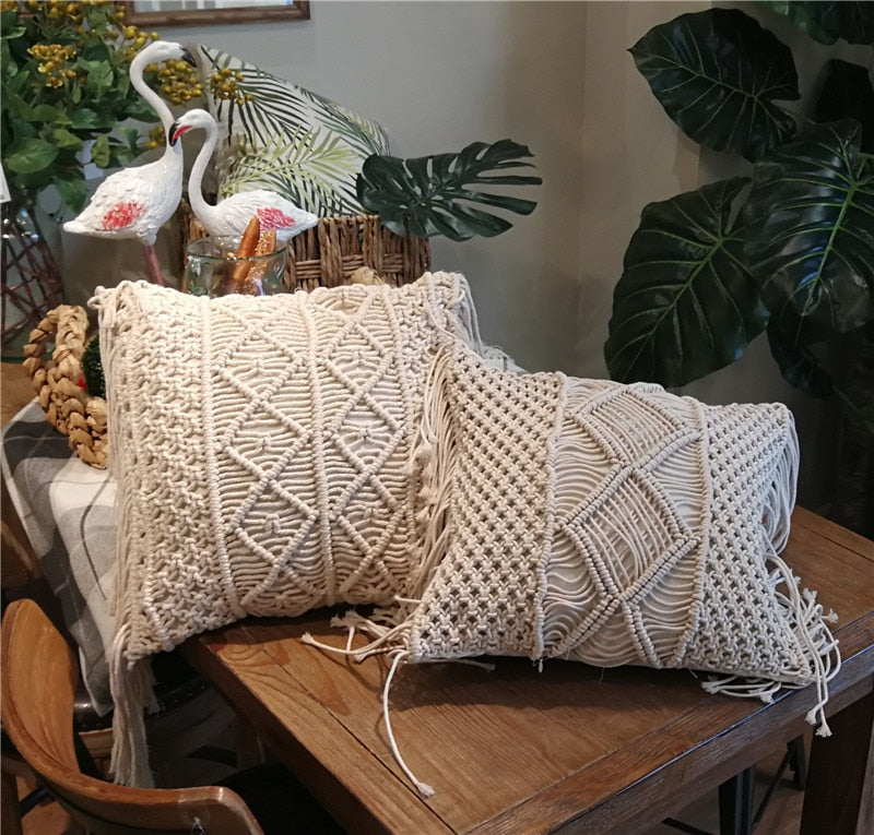 Nordic Cushion Cover with Tassel