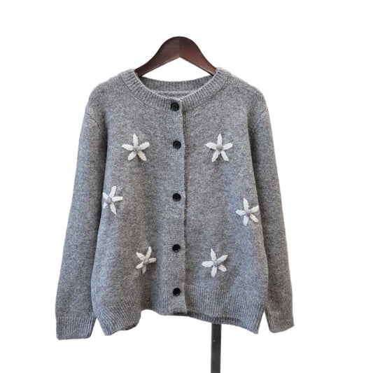 Embroidered Knitted Cardigan