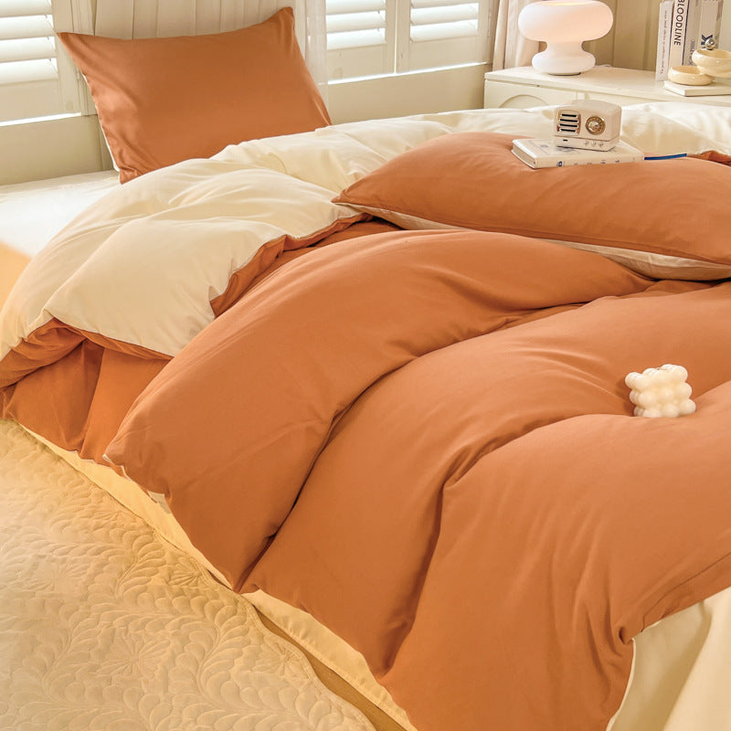 Solid Color 4 Piece Bedding Set