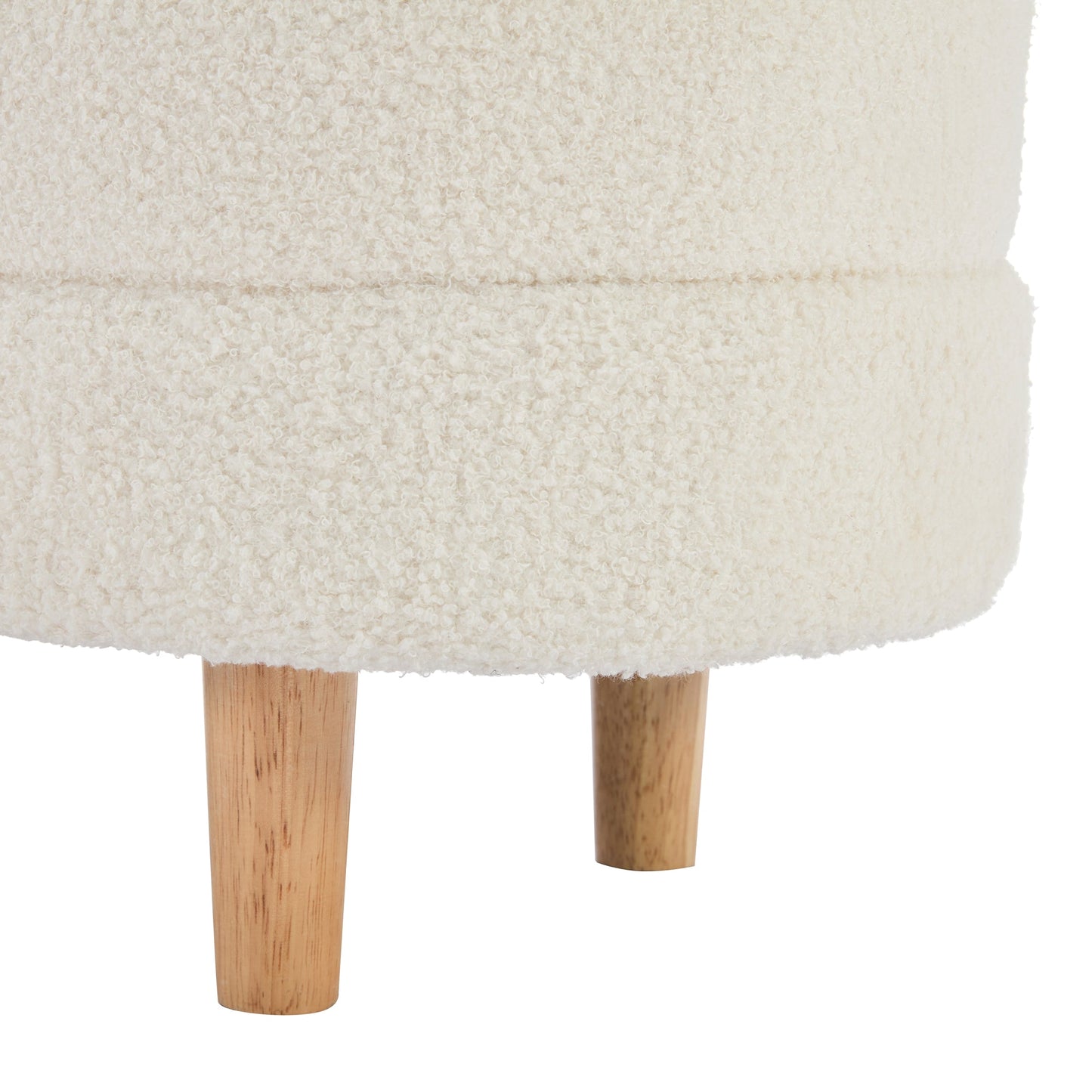 Sherpa Fabric Storage Ottoman