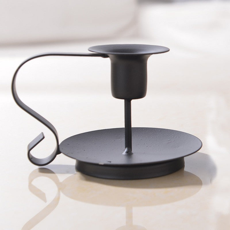 Retro Iron Candlestick Stand