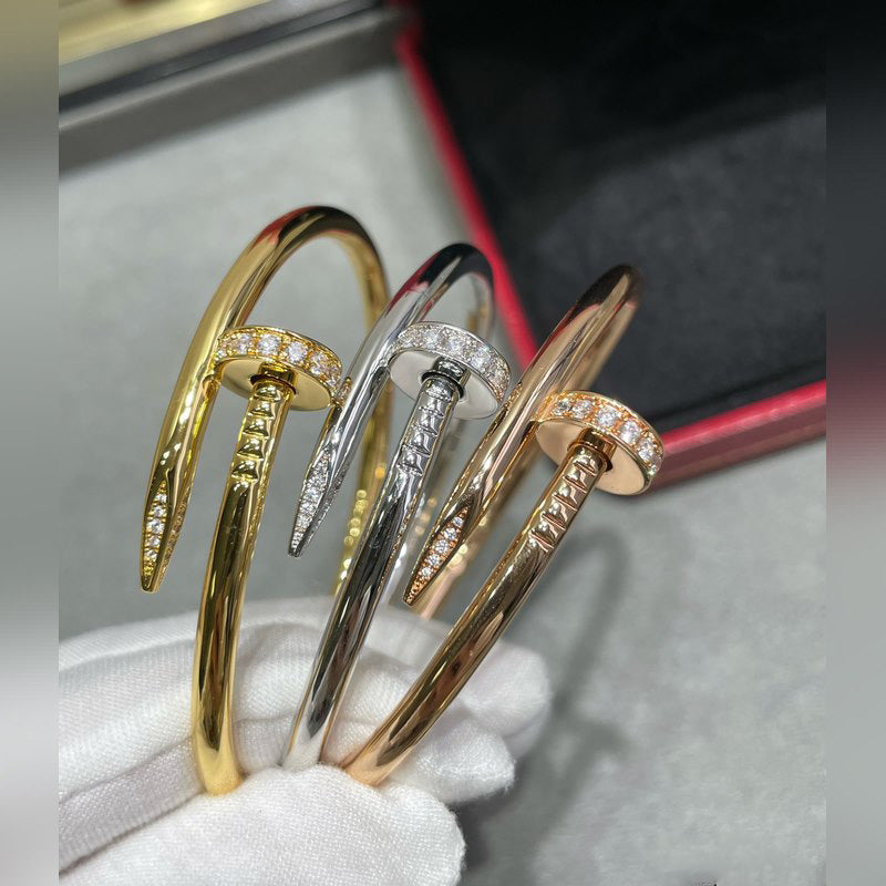 V-Gold Diamond Pavé Screw Cuff