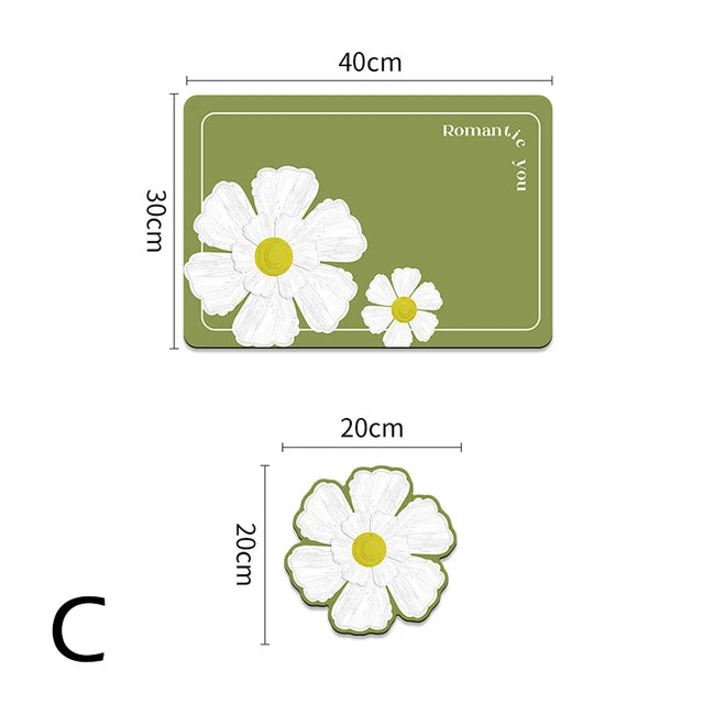 2pcs/set Nappa Leather Waterproof Oil-proof Table Mat