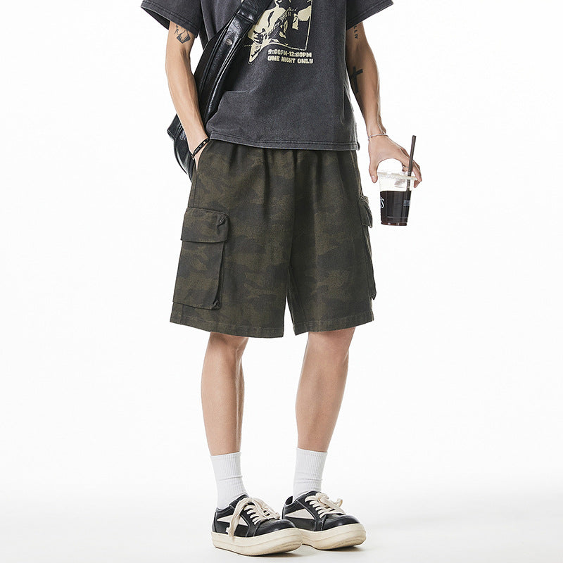 Camouflage cargo shorts