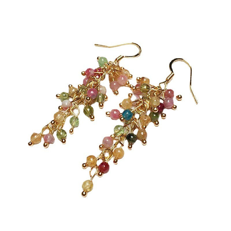 Tourmaline crystal earrings
