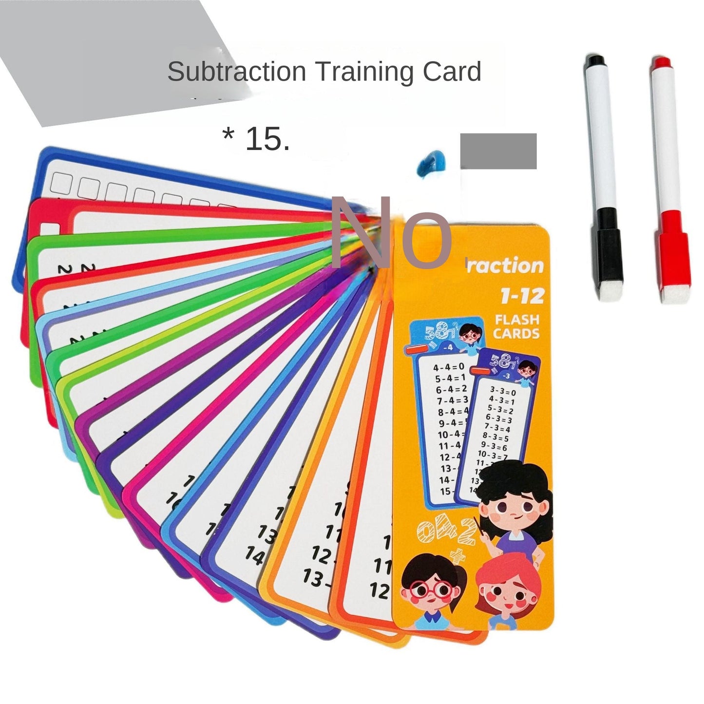 Multiplication Flash Cards Learning Tool for Math Early Education Addition Subtraction Multiplication Division Arithmetic Teaching Aid for Primary Students