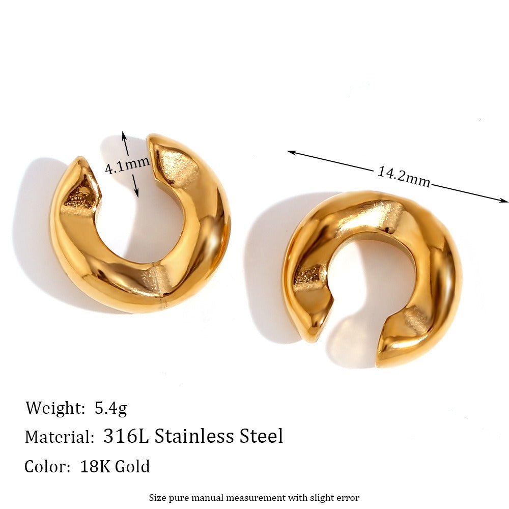 Niche light luxury simple earrings