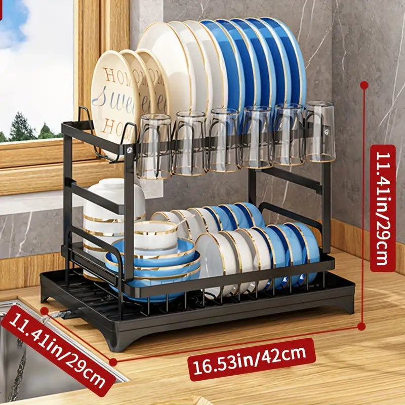 Kitchen drainage dish rack