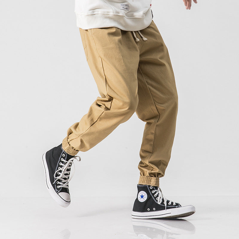 Loose ankle drawstring pants