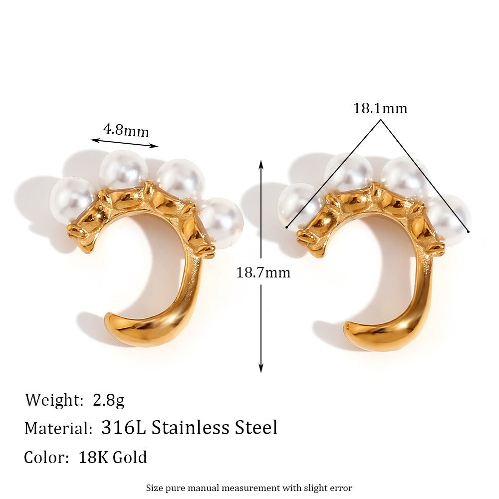 Niche light luxury simple earrings