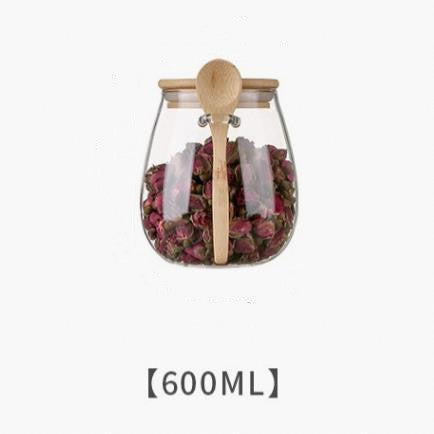 Glass Spice Jar With Spoon