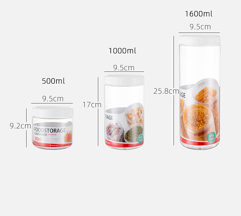 Grain Storage Box Bean Grain Sealed Storage Tank Kitchen Storage Bottle Round Storage Bottle