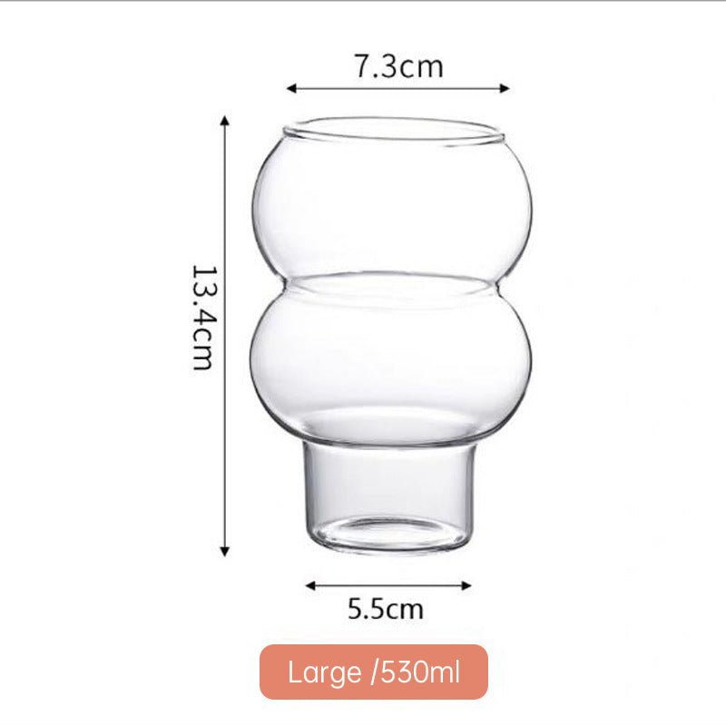 Gourd Shaped High Borosilicate Glass Cup
