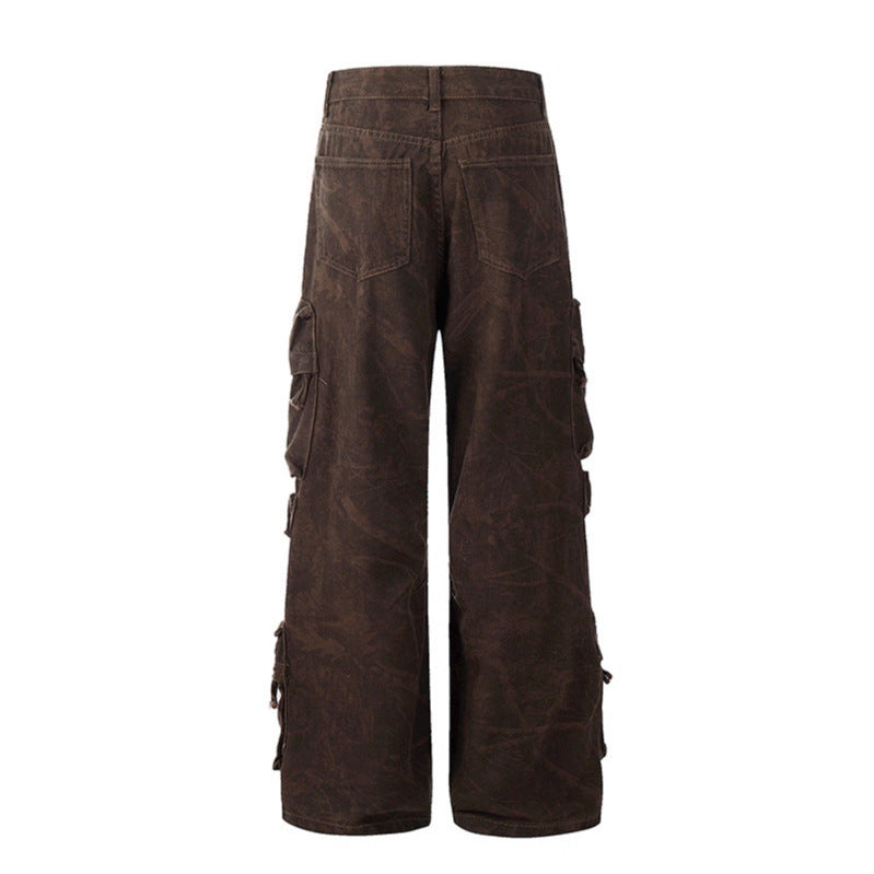 Multi pocket straight leg pants