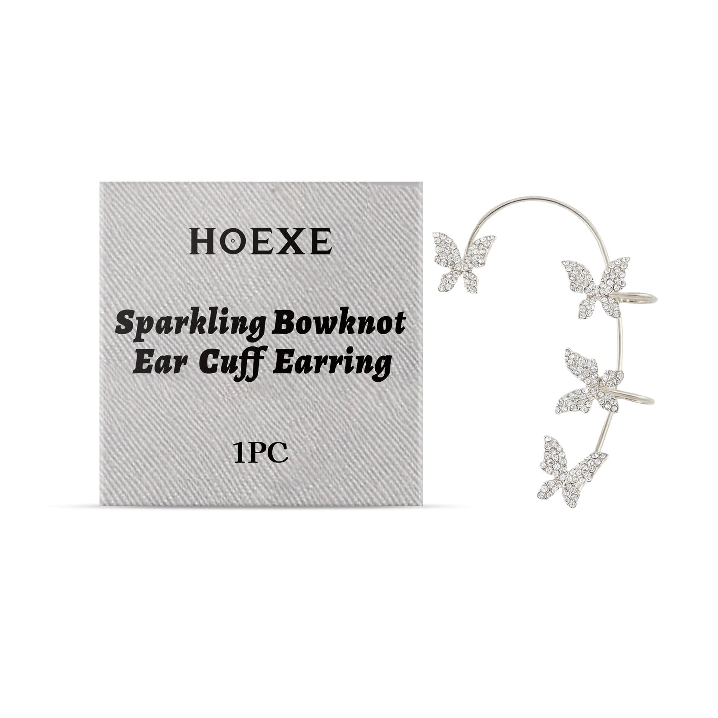 Hoexe Shiny Bow Ear Clip