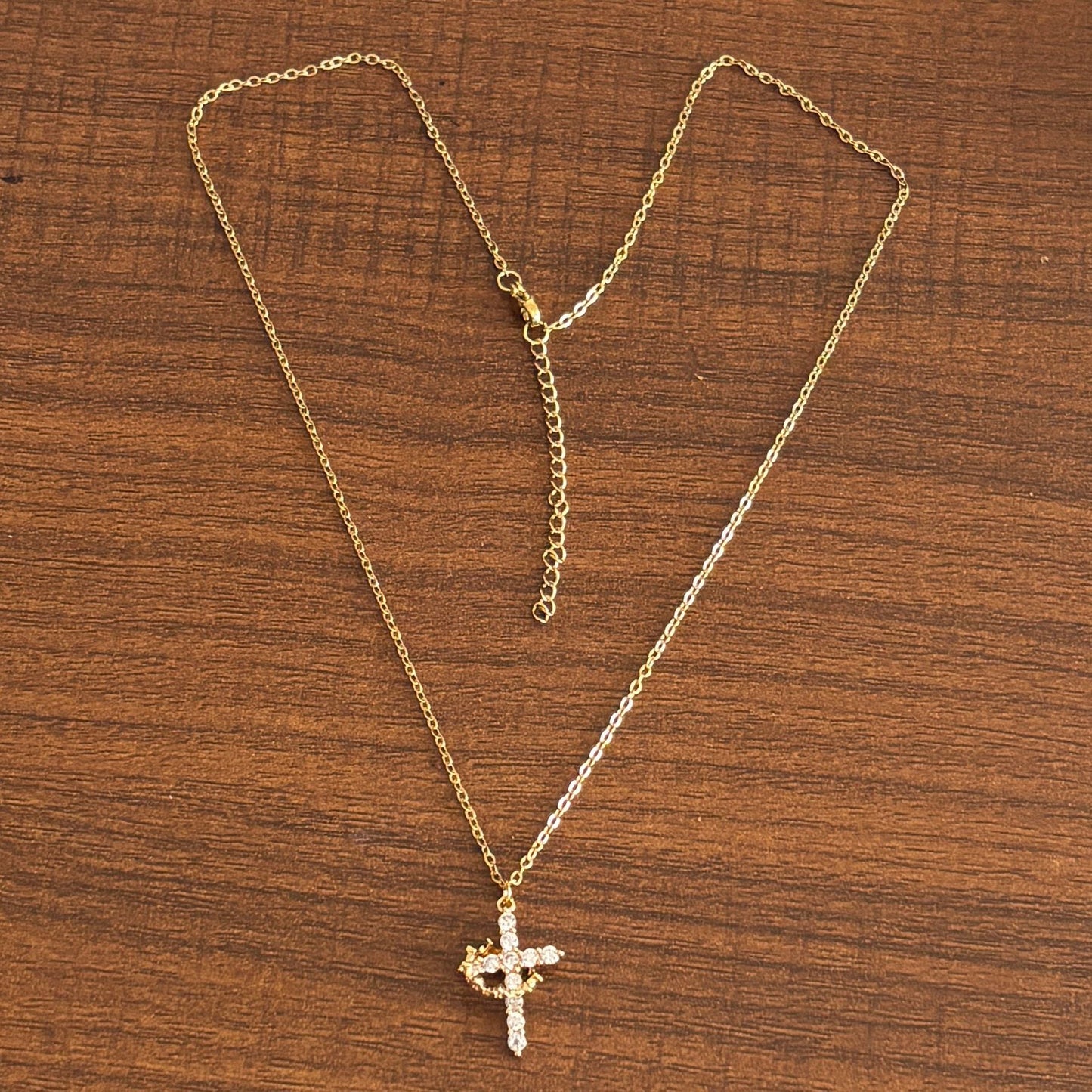 Stainless Steel Plated Cross Pendant Necklace
