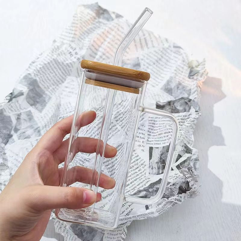 Square colored handle cup