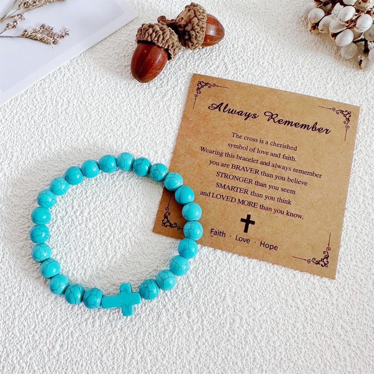 Bead jewelry cross bracelet