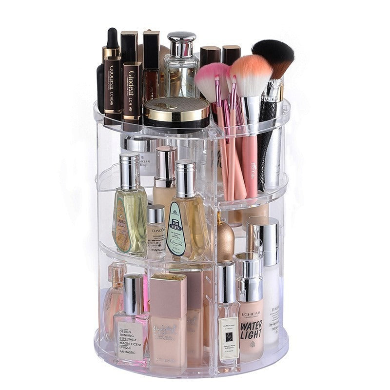 Rotating cosmetic storage