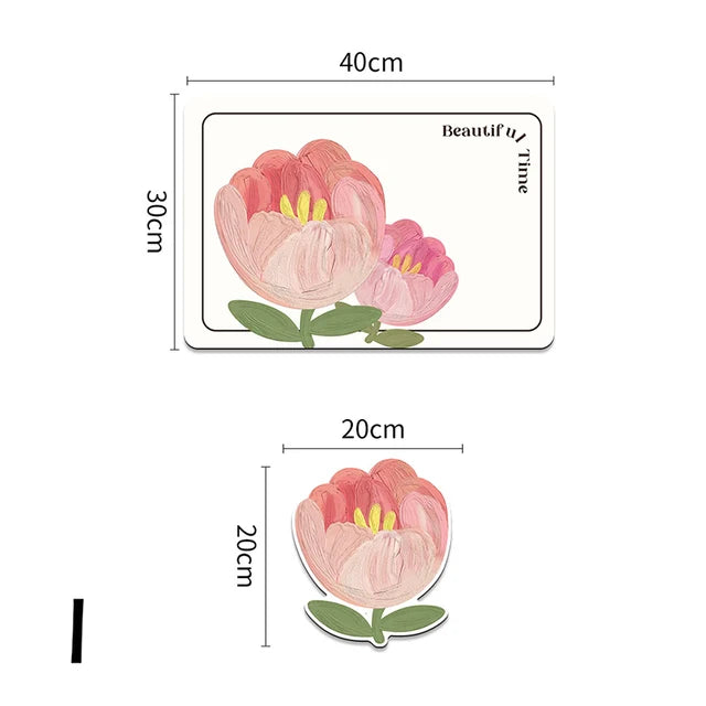 2pcs/set Nappa Leather Waterproof Oil-proof Table Mat