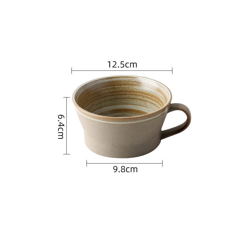 Coarse pottery coffee cup