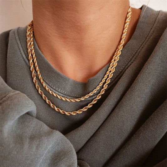 Twist Chain Necklace Stainless Steel Necklace