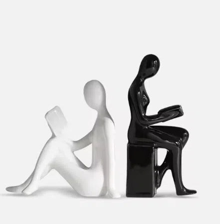 Modern bookends character ornaments