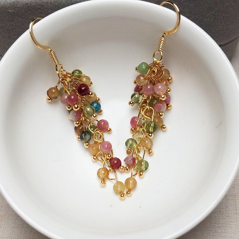 Tourmaline crystal earrings