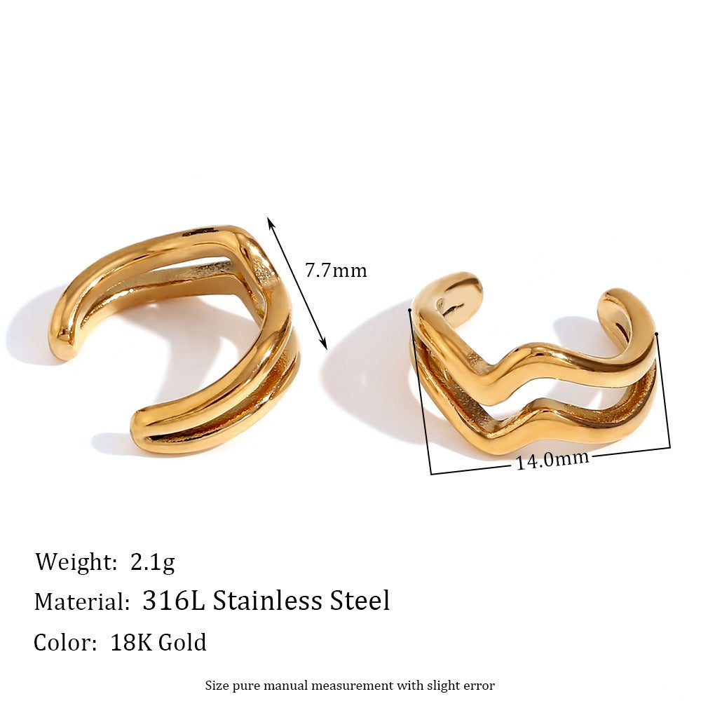 Niche light luxury simple earrings