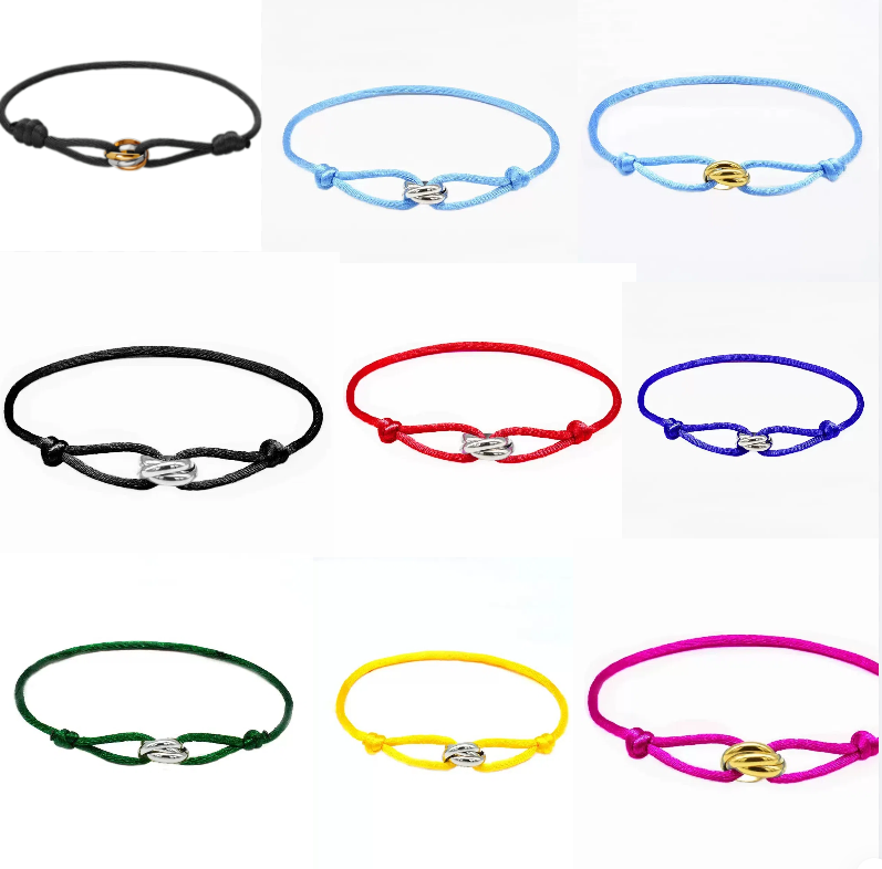 Stainless Steel Three-Color Eternal Ring Bracelet