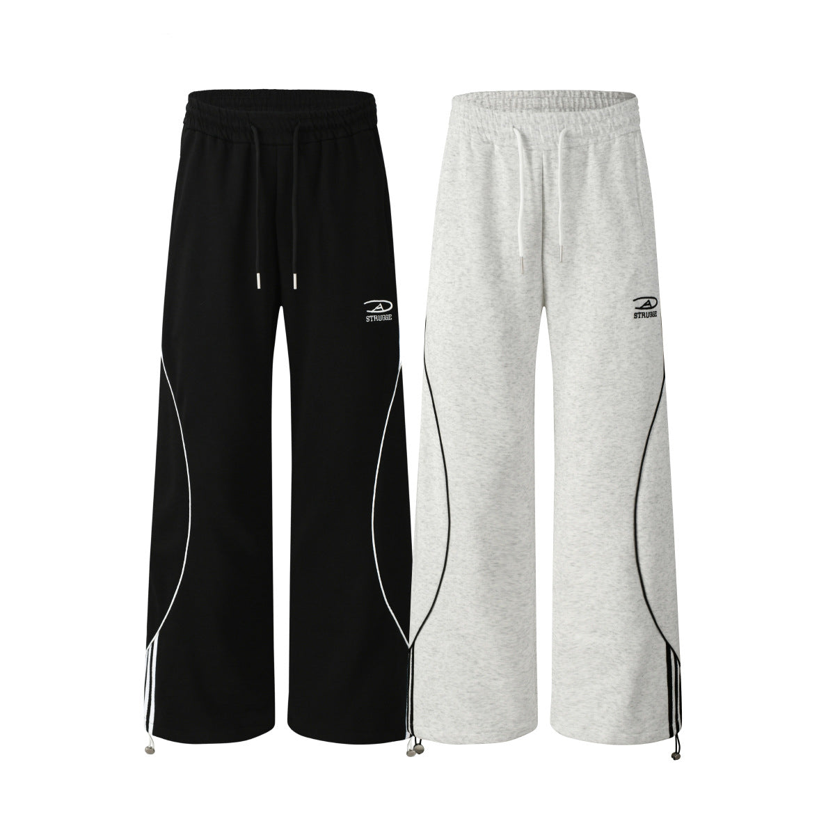 Retro sport loose drape wide leg pants