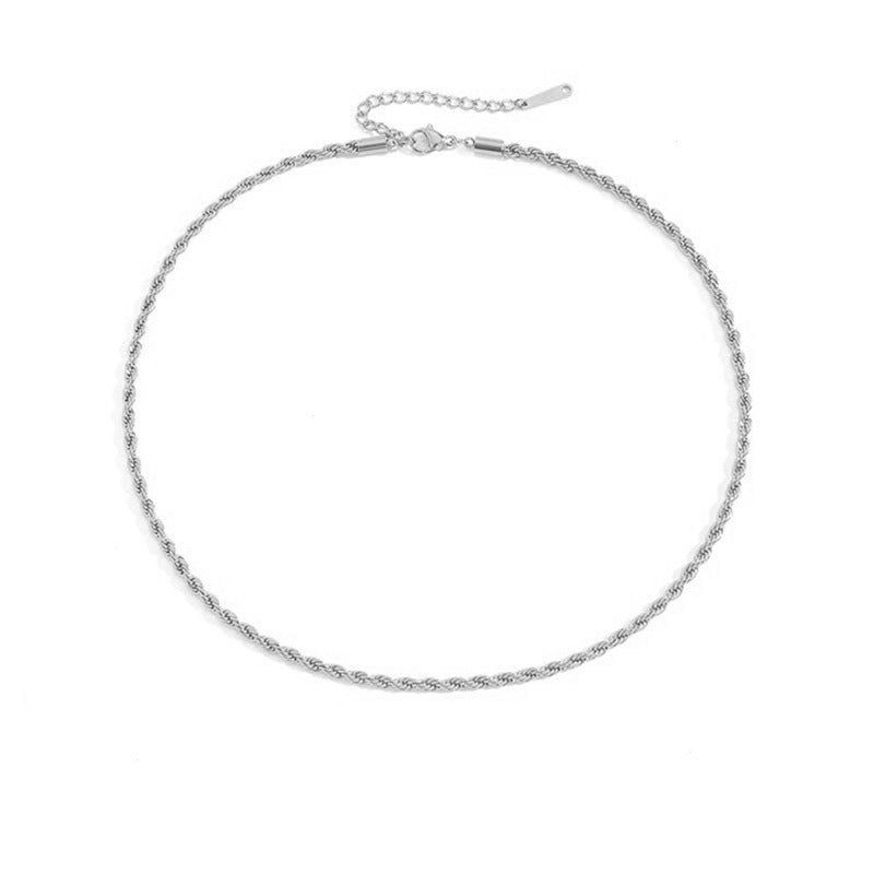 Twist Chain Necklace Stainless Steel Necklace