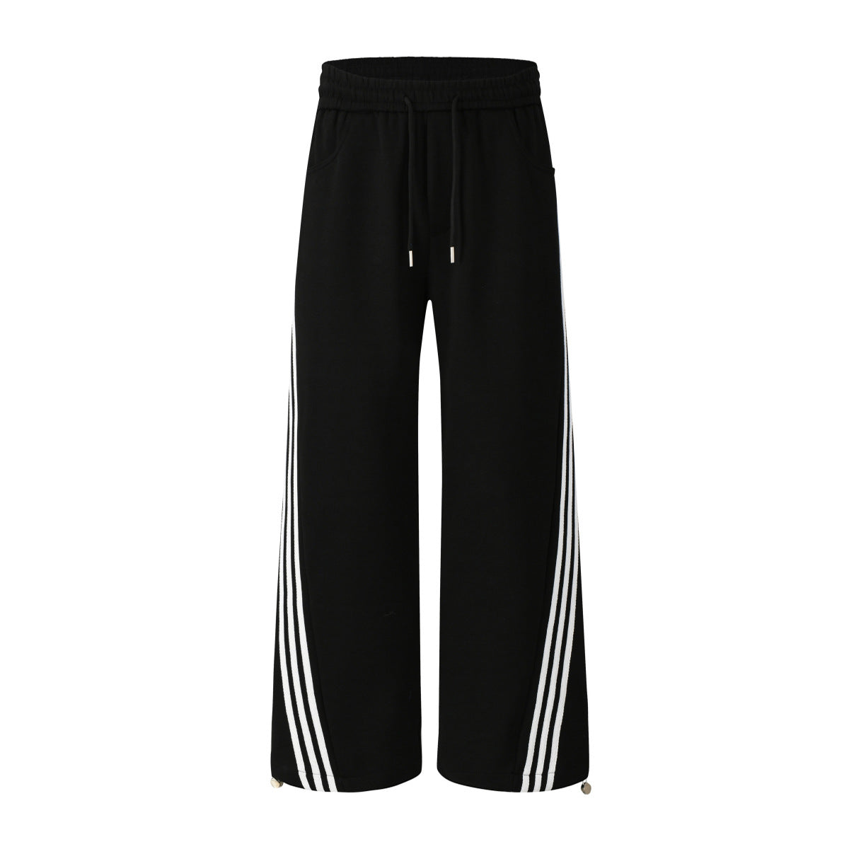 Retro striped sport loose drape wide leg pants