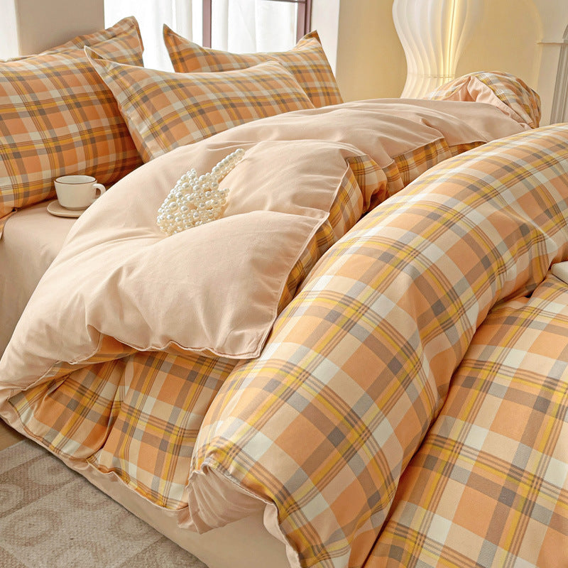 Minimalist Pure Water-Washed Cotton Bedding Set