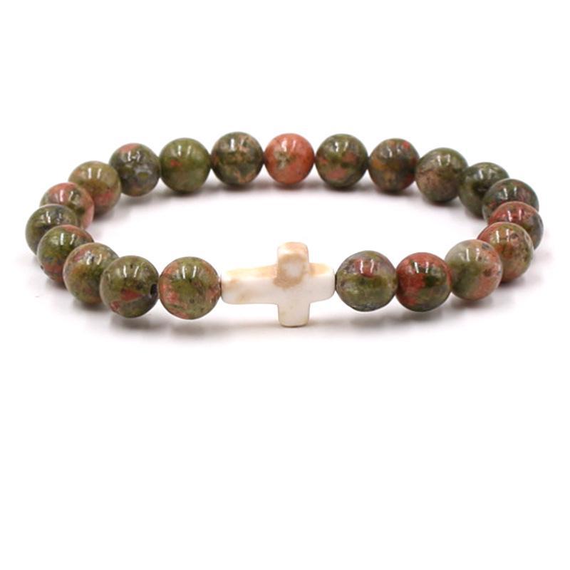 Bead jewelry cross bracelet