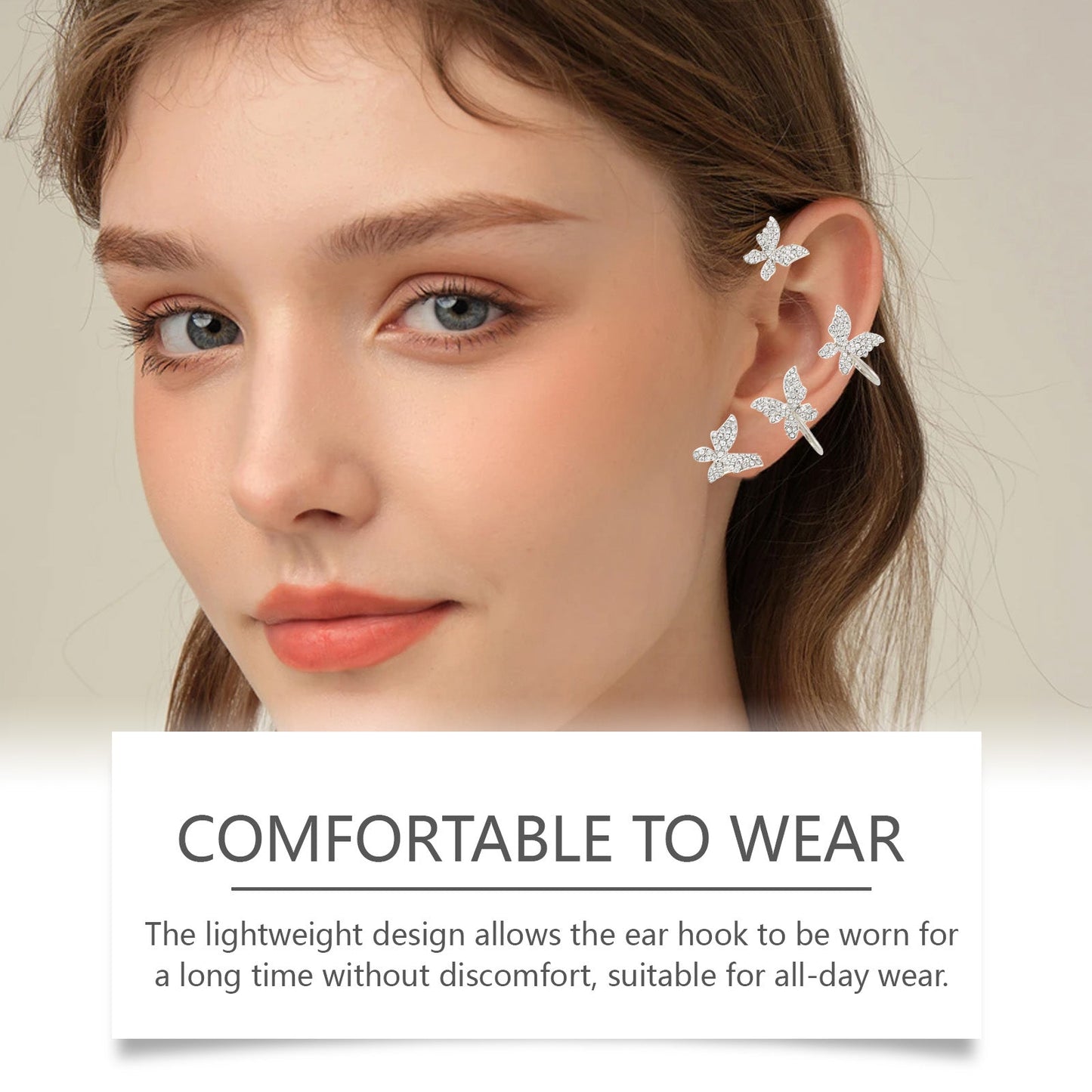 Hoexe Shiny Bow Ear Clip