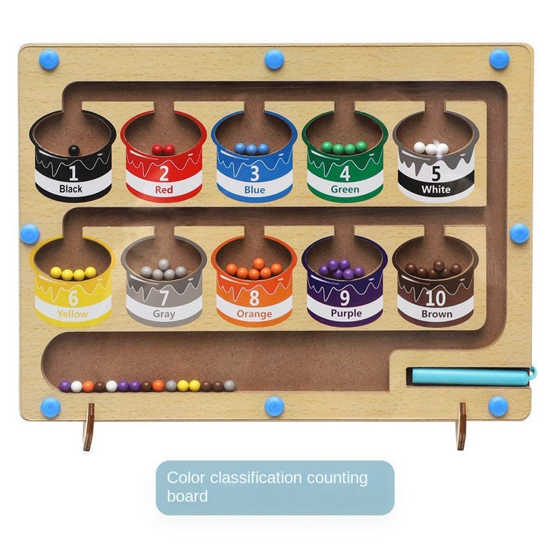Wooden Magnetic Pen Counting Board