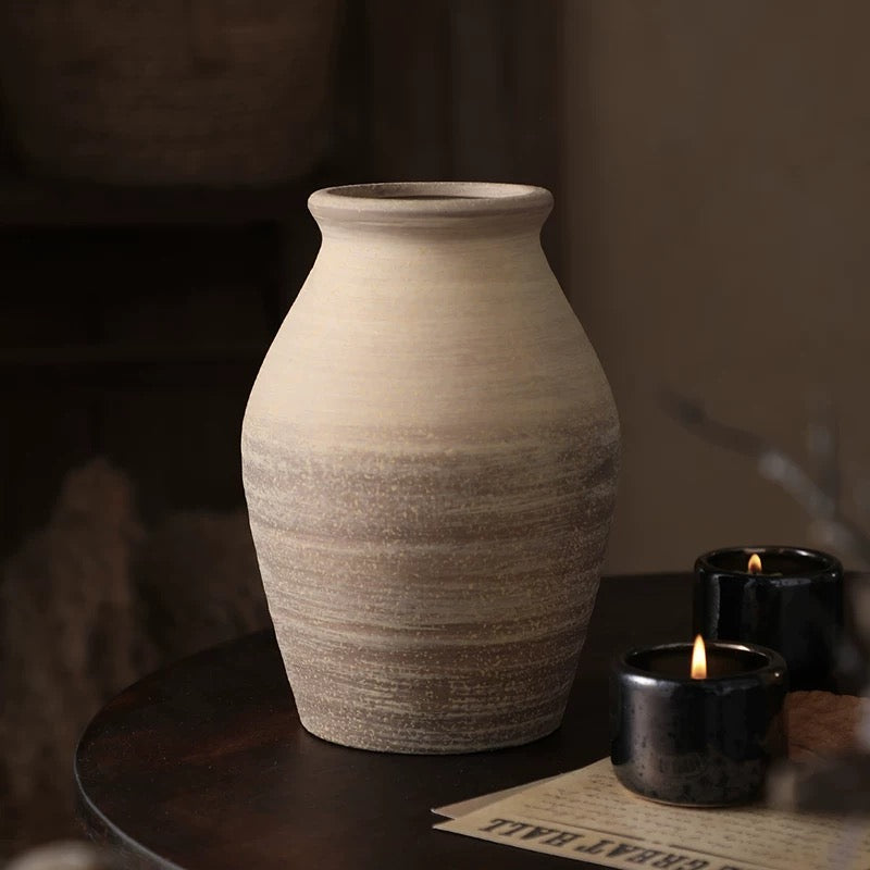 Vintage rough pottery vase