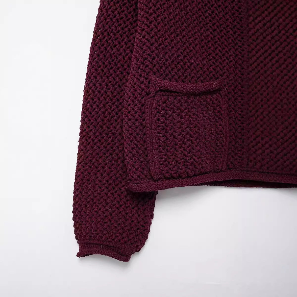 Temperament round neck cardigan