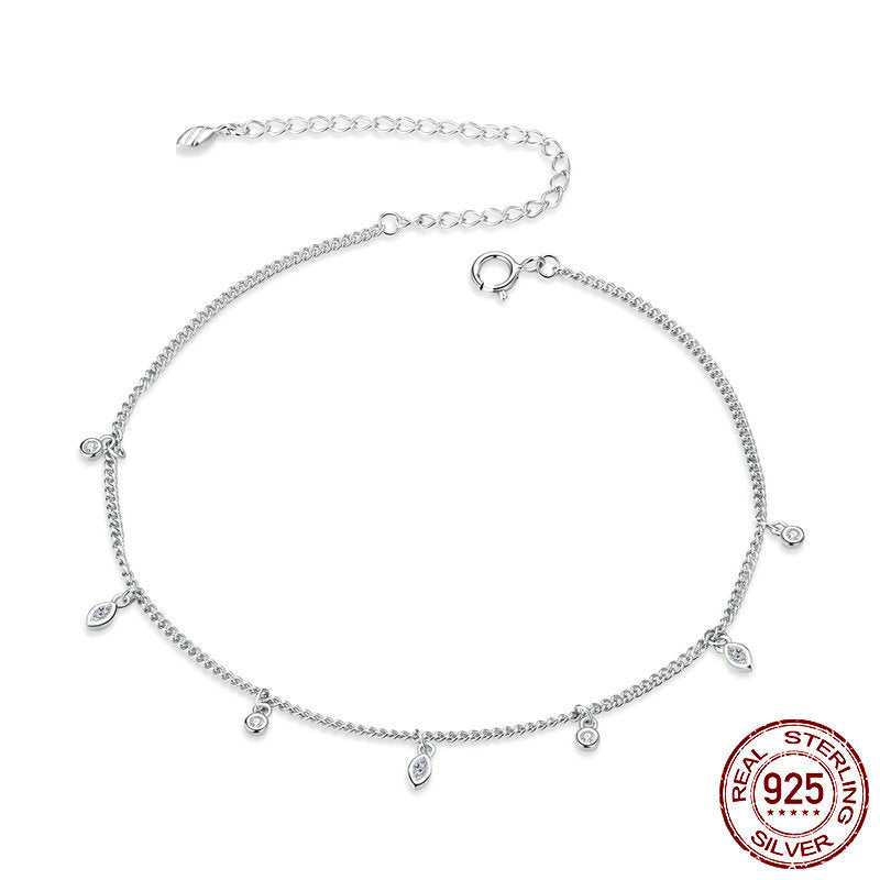 Tassel anklet pure silver S925