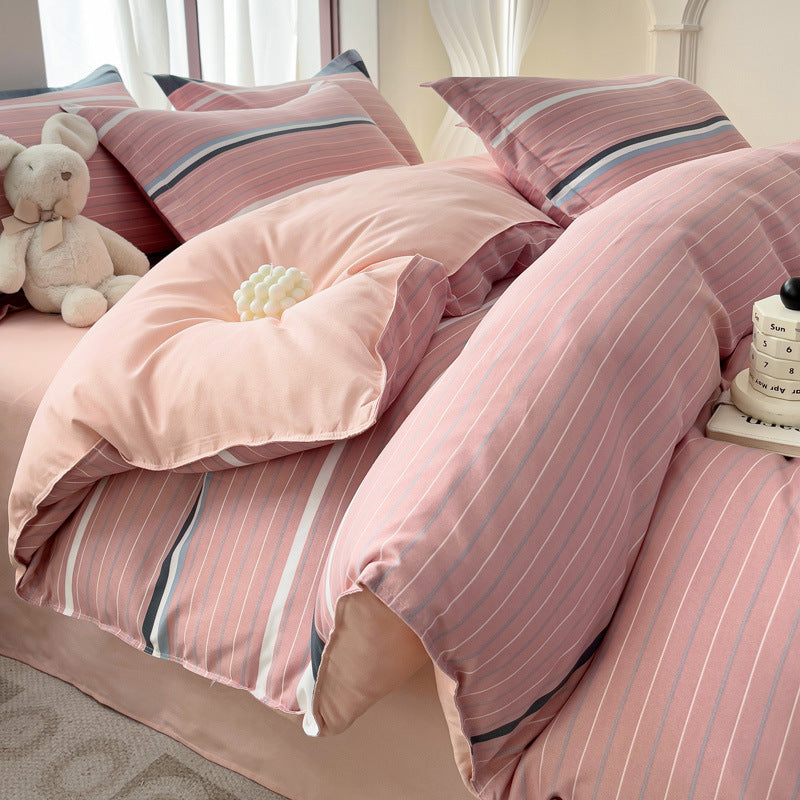 Minimalist Pure Water-Washed Cotton Bedding Set