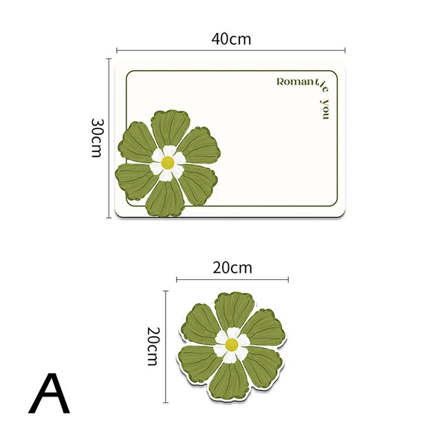 2pcs/set Nappa Leather Waterproof Oil-proof Table Mat