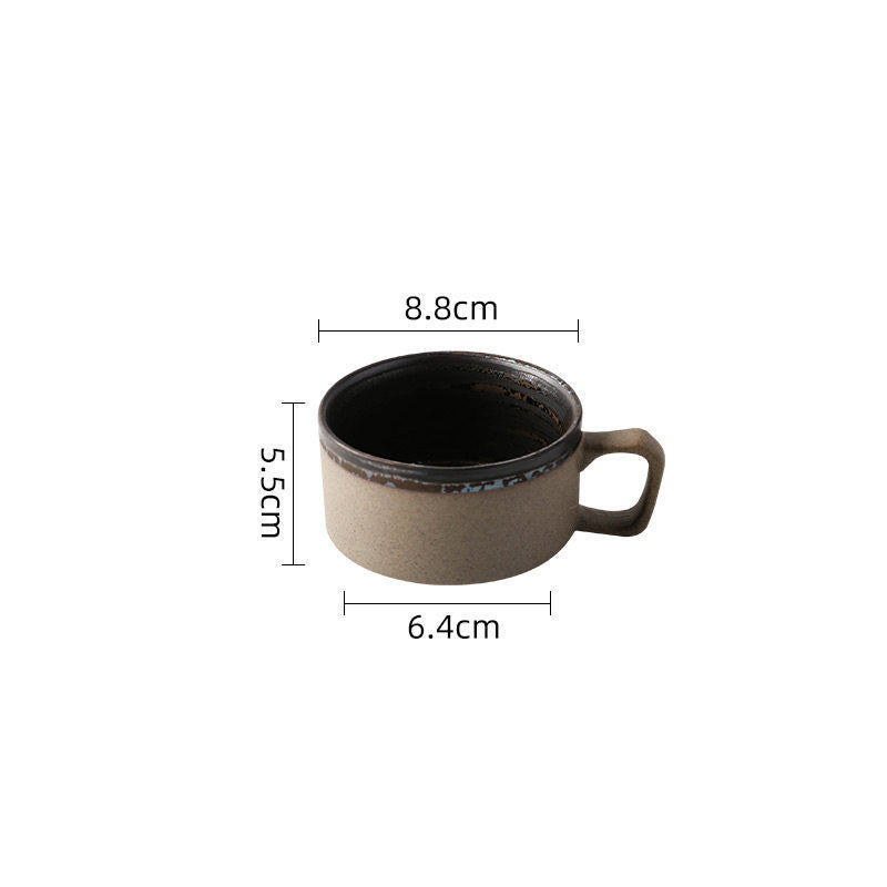 Coarse pottery coffee cup